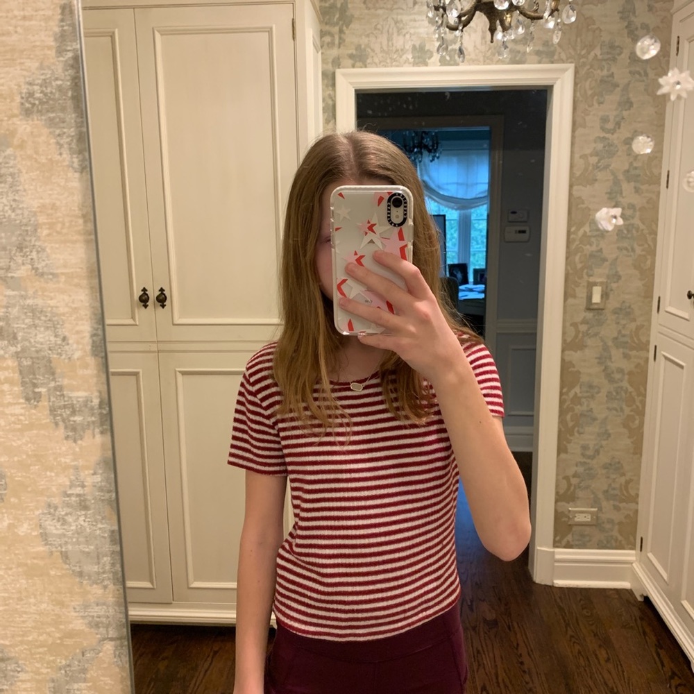 Red striped shirt from Brandy Melville